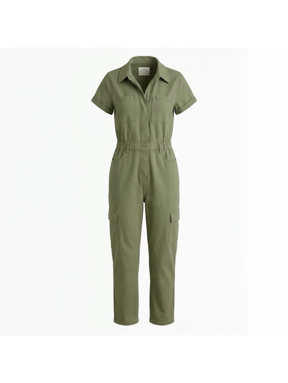 Marchioness of Bohemia OOAK Cat Art Cargo Boilersuit Womens S Olive Jumpsuit NWT - Picture 3 of 14